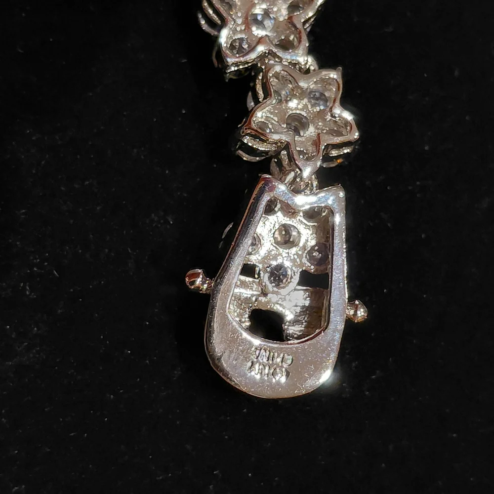 QVC - Elegant Silver Floral Bracelet - Picture 6 of 8